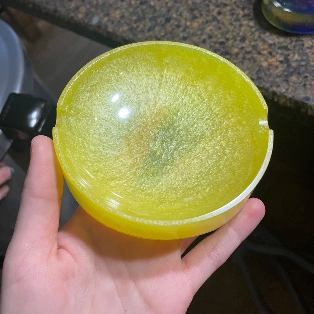 yellow sun ashtray